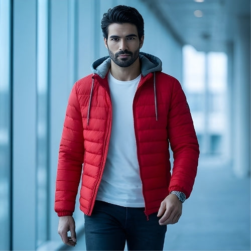 Pufferjack met capuchon