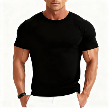 Hoge Kwaliteit Maatwerk Basis Zacht Snel Droog Sport Spier Atletische Ronde Hals Mannen T-Shirt