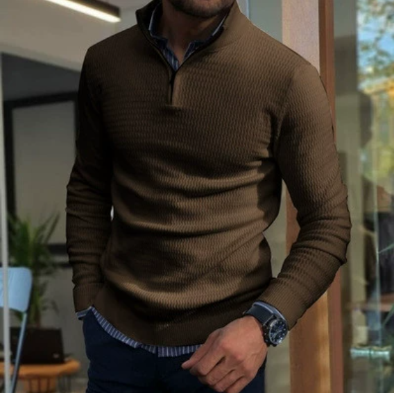 Heren poloshirt lange mouwen