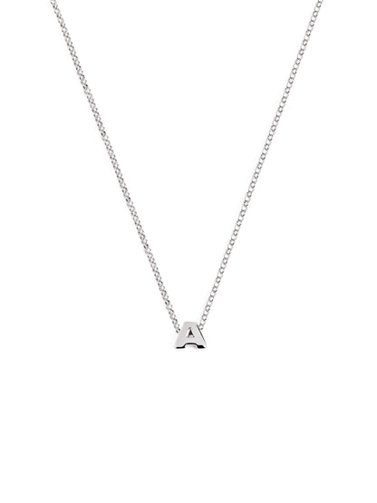 Zilveren ketting met gepersonaliseerd initiaal