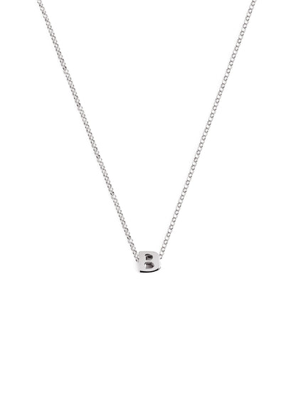 Zilveren ketting met gepersonaliseerd initiaal