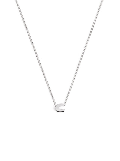 Zilveren ketting met gepersonaliseerd initiaal