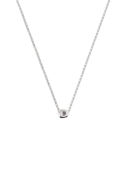Zilveren ketting met gepersonaliseerd initiaal