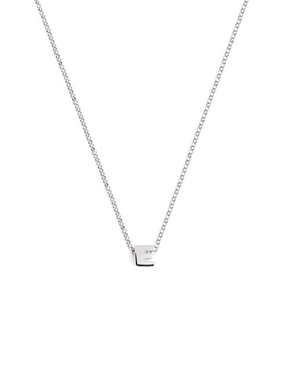 Zilveren ketting met gepersonaliseerd initiaal