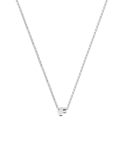 Zilveren ketting met gepersonaliseerd initiaal