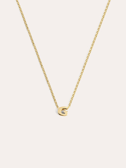 Gouden ketting met gepersonaliseerd initiaal