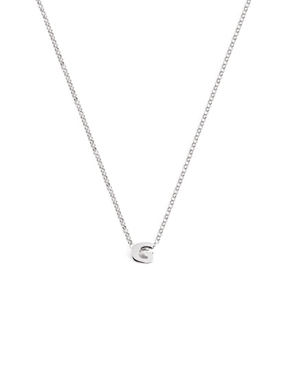 Zilveren ketting met gepersonaliseerd initiaal