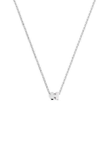 Zilveren ketting met gepersonaliseerd initiaal