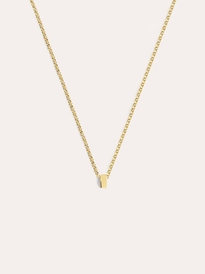 Gouden ketting met gepersonaliseerd initiaal