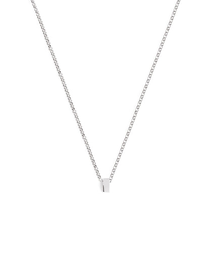 Zilveren ketting met gepersonaliseerd initiaal