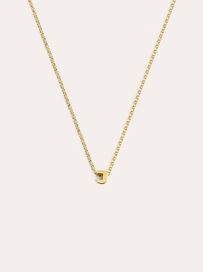 Gouden ketting met gepersonaliseerd initiaal