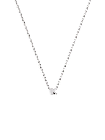 Zilveren ketting met gepersonaliseerd initiaal