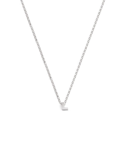 Zilveren ketting met gepersonaliseerd initiaal