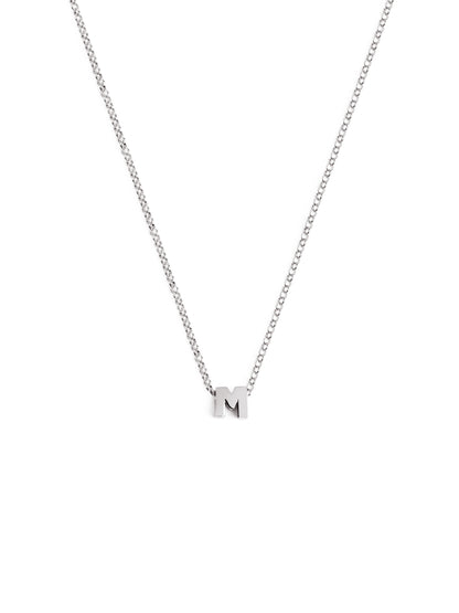 Zilveren ketting met gepersonaliseerd initiaal