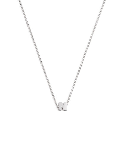 Zilveren ketting met gepersonaliseerd initiaal