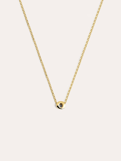 Gouden ketting met gepersonaliseerd initiaal
