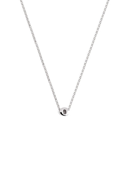 Zilveren ketting met gepersonaliseerd initiaal