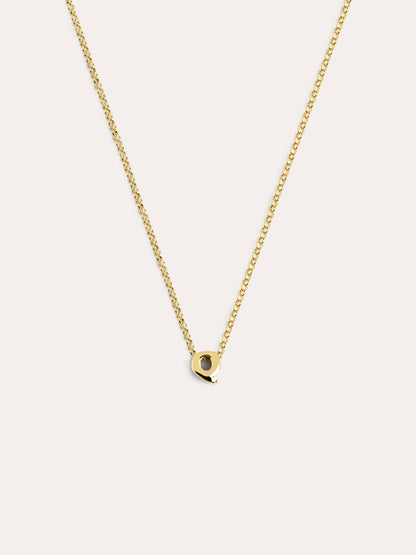 Gouden ketting met gepersonaliseerd initiaal