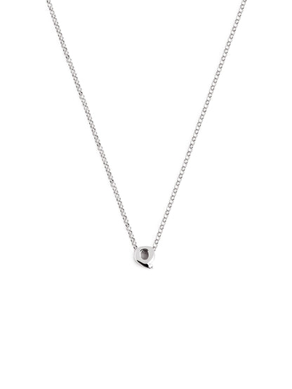 Zilveren ketting met gepersonaliseerd initiaal