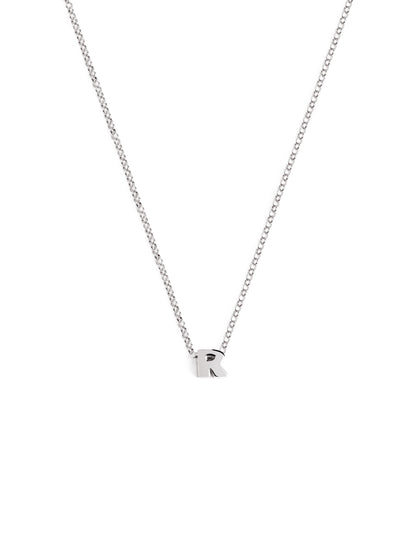 Zilveren ketting met gepersonaliseerd initiaal