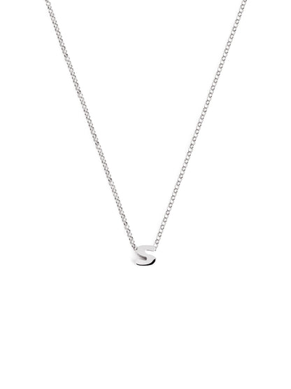 Zilveren ketting met gepersonaliseerd initiaal