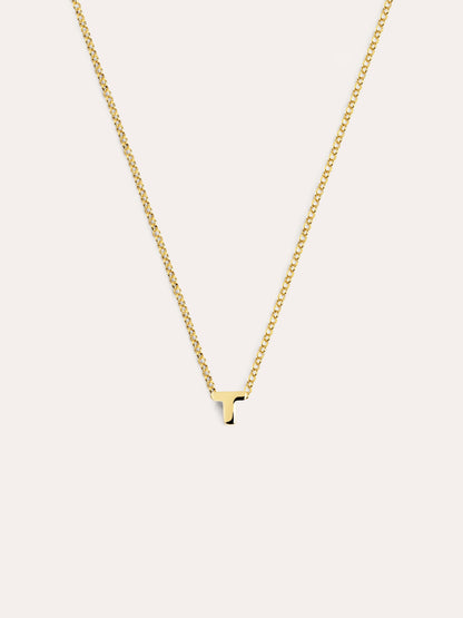 Gouden ketting met gepersonaliseerd initiaal