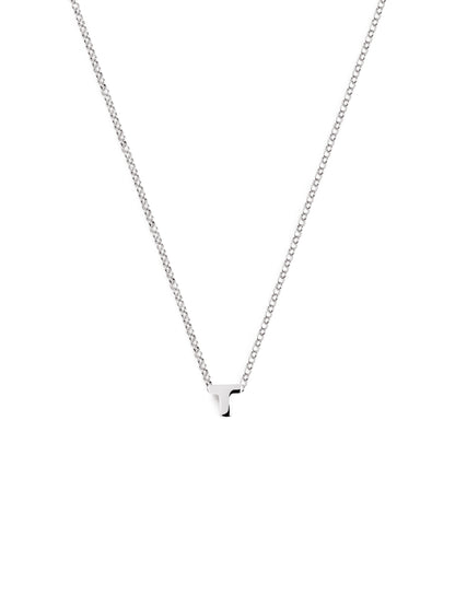 Zilveren ketting met gepersonaliseerd initiaal