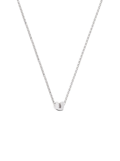 Zilveren ketting met gepersonaliseerd initiaal
