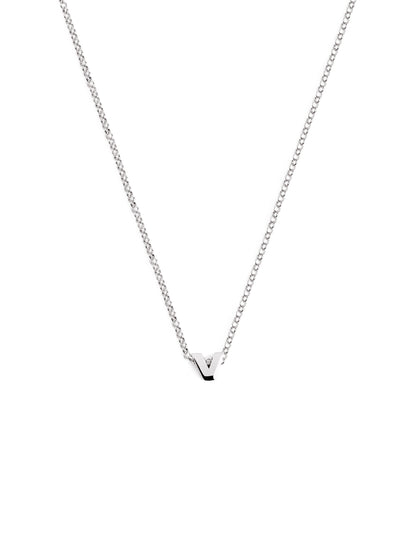 Zilveren ketting met gepersonaliseerd initiaal