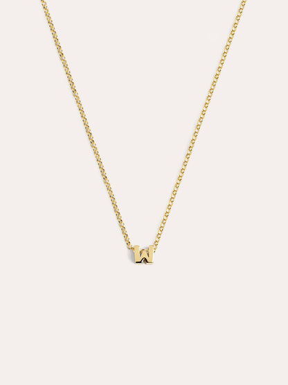 Gouden ketting met gepersonaliseerd initiaal