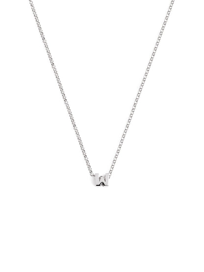 Zilveren ketting met gepersonaliseerd initiaal