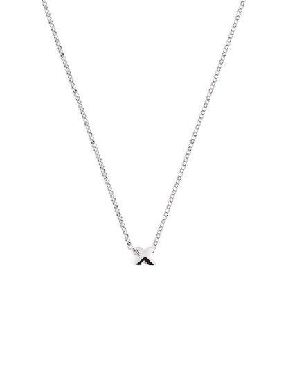 Zilveren ketting met gepersonaliseerd initiaal