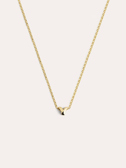 Gouden ketting met gepersonaliseerd initiaal